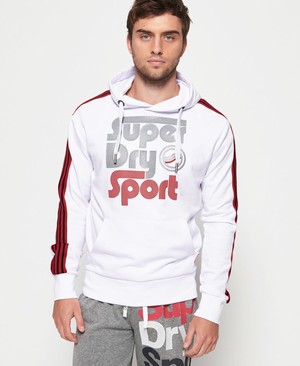 Superdry Surf Sport Loop Férfi Kapucnis Pulóver Fehér | TREYQ4793